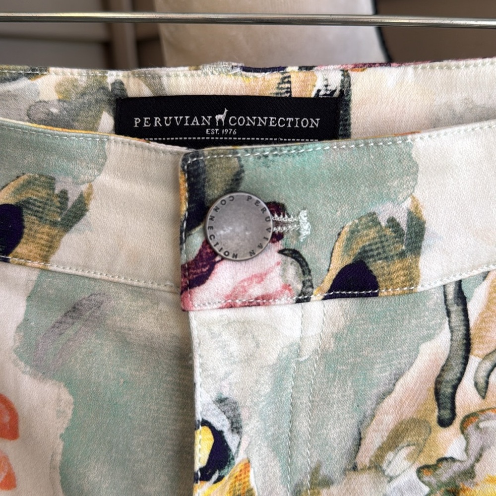 Peruvian Connection floral watercolor pant. - Picture 5 of 7